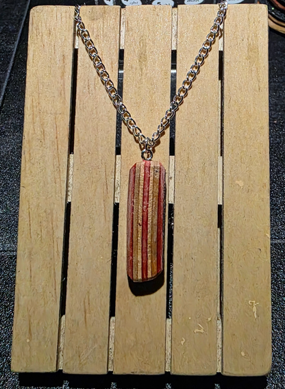 Re-cycled Skateboard Pendant & Chain