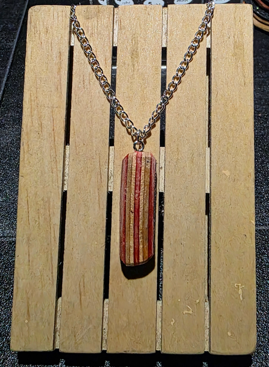 Re-cycled Skateboard Pendant & Chain