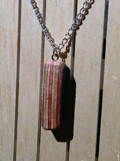 Re-cycled Skateboard Pendant & Chain