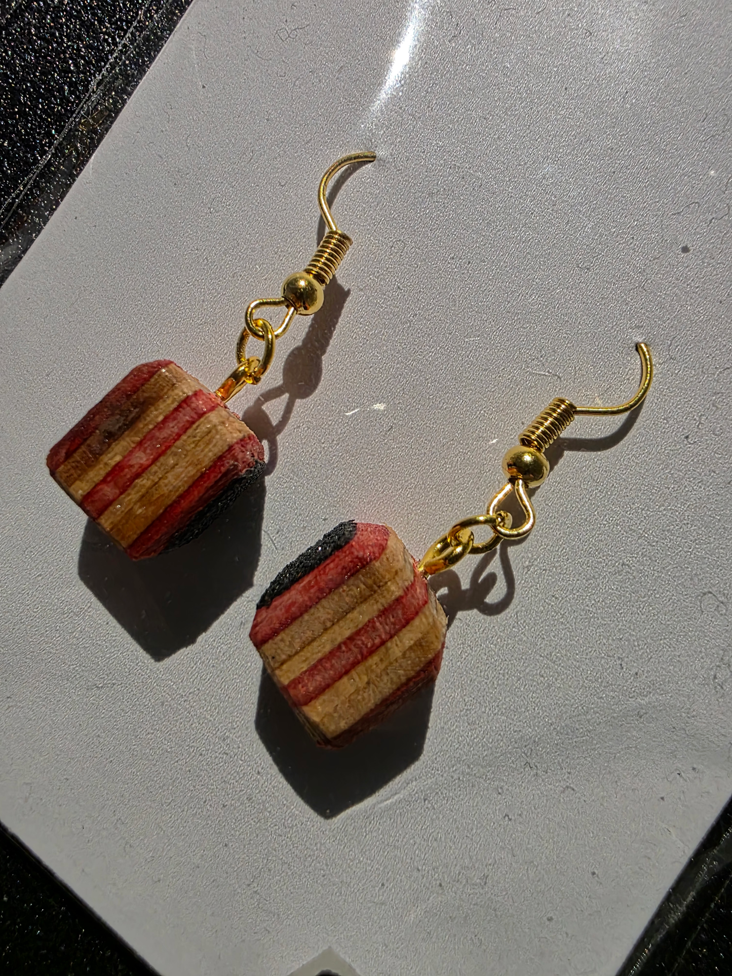 Re-cycled Skateboard Drop Earrings