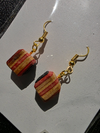 Re-cycled Skateboard Drop Earrings