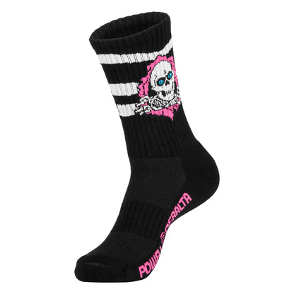 Powell Peralta Ripper Cotton Socks Stripes Black/Pink