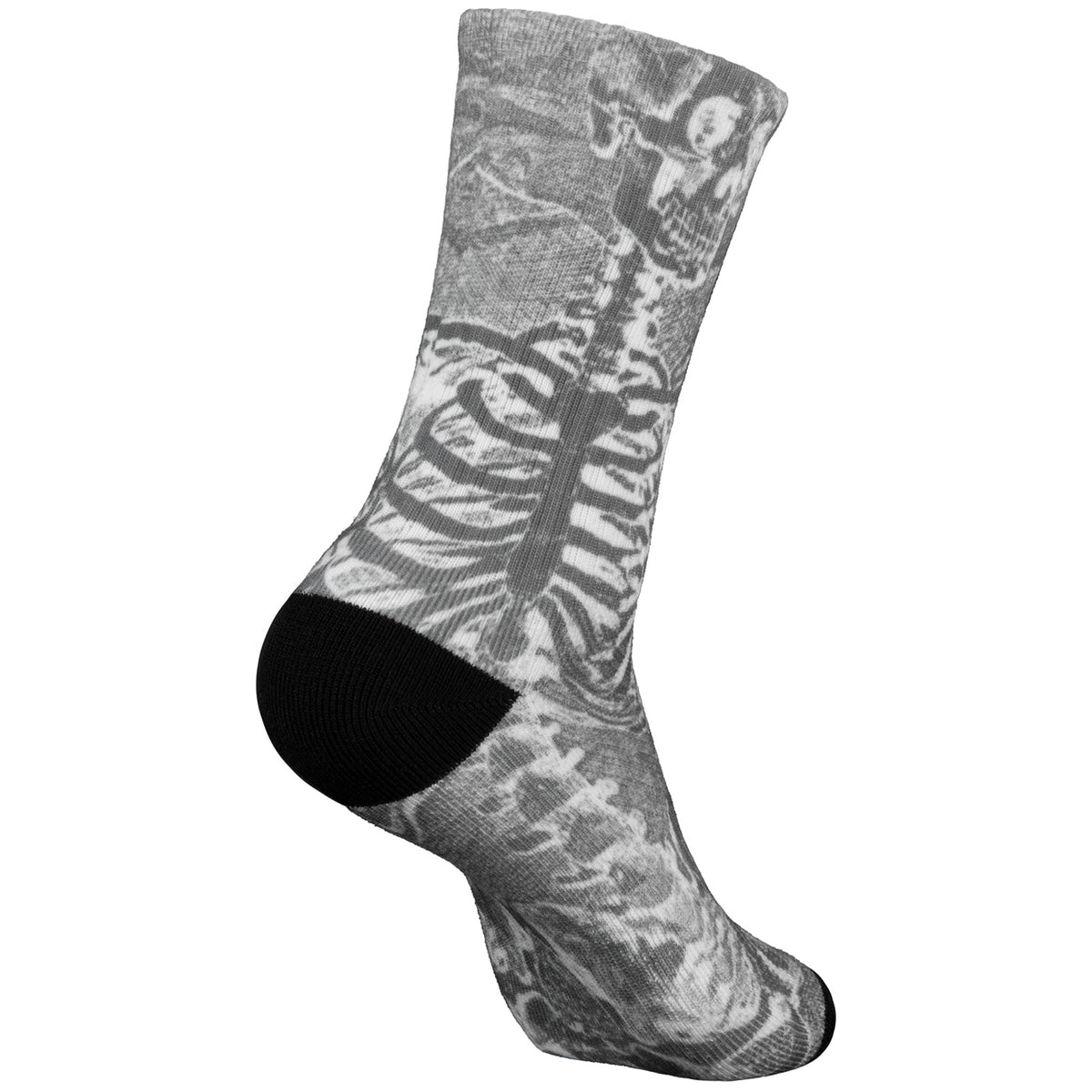 Powell Peralta SAS Skeleton Poly Blend Socks Charcoal