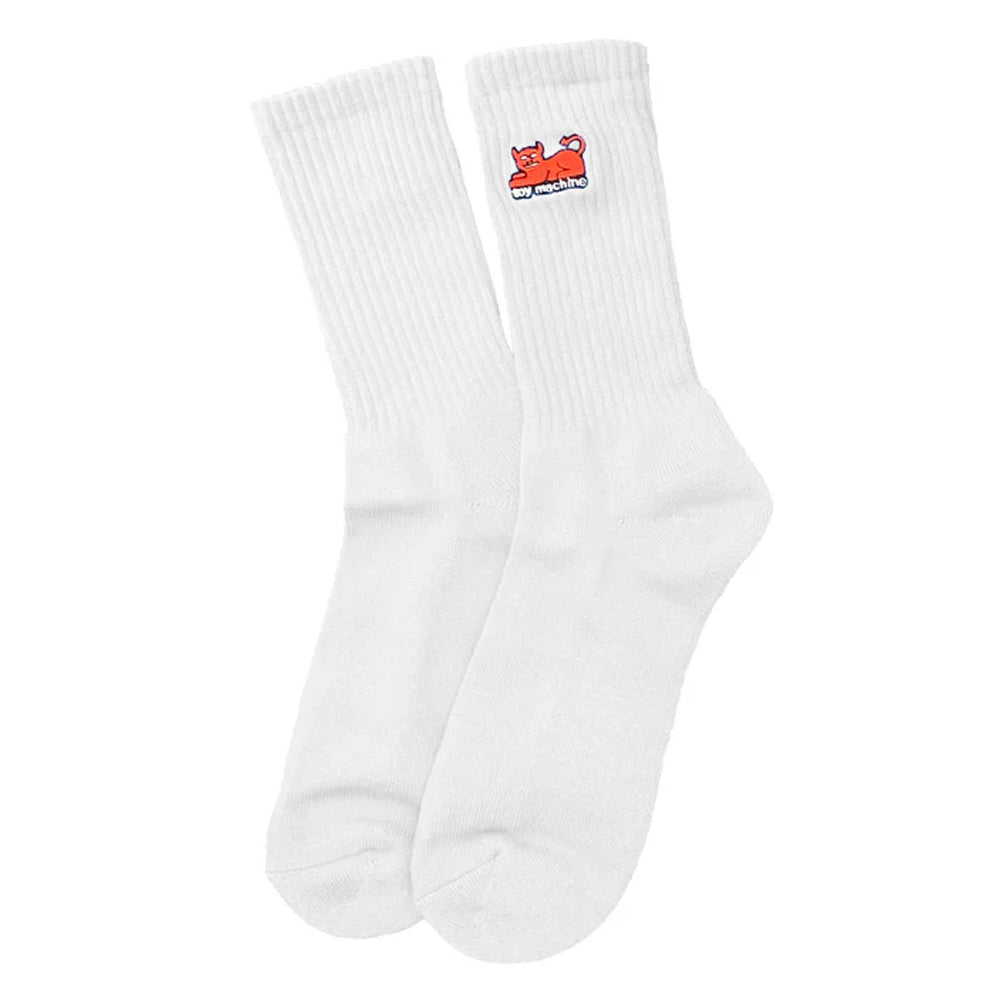 Toy Machine Devil Cat Sock White